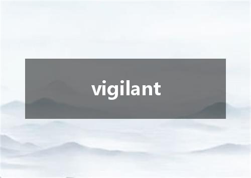 vigilant是什么意思