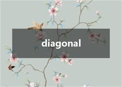 diagonal是什么意思