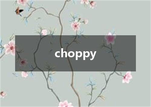 choppy是什么意思