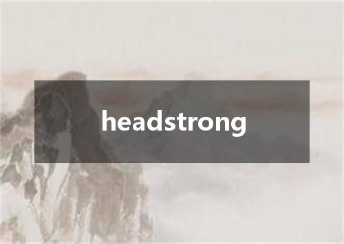 headstrong是什么意思