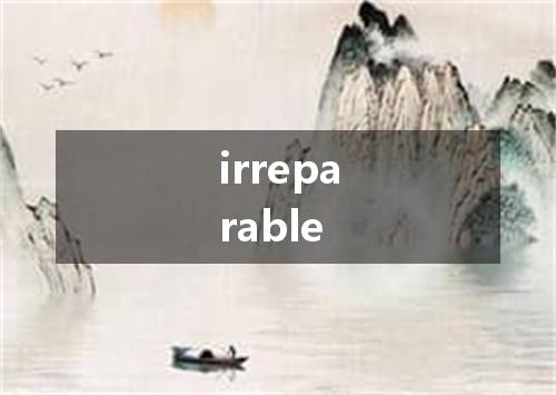 irreparable是什么意思