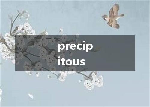 precipitous是什么意思