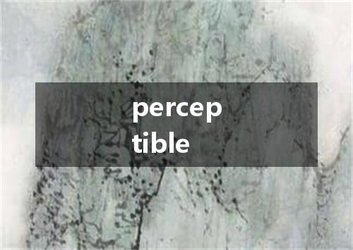 perceptible是什么意思