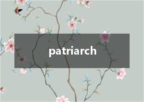 patriarch是什么意思