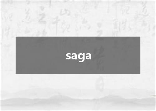 saga是什么意思