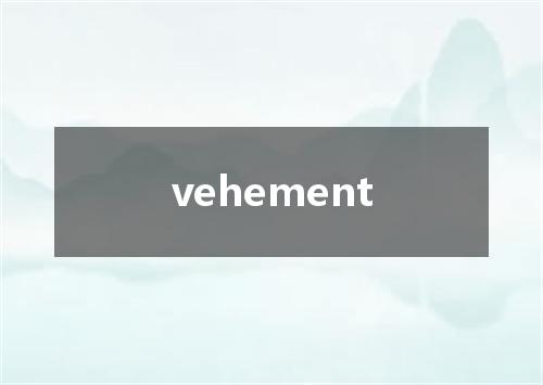vehement是什么意思