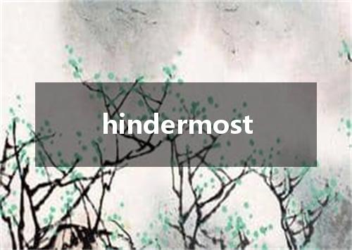 hindermost是什么意思