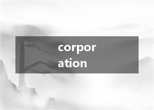 corporation是什么意思