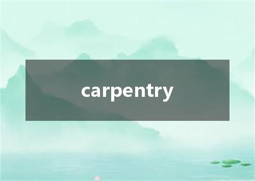 carpentry是什么意思