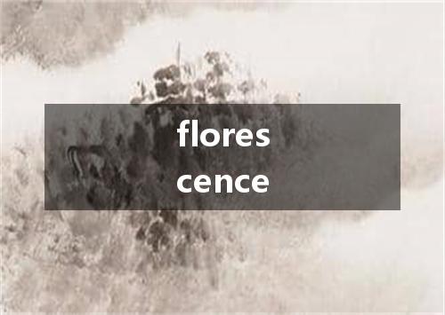 florescence是什么意思