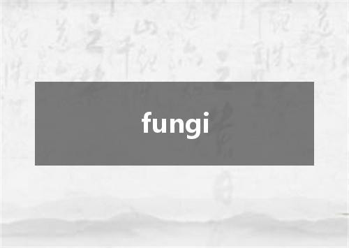fungi是什么意思