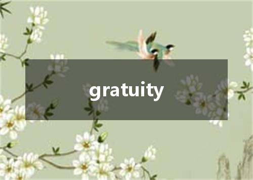 gratuity是什么意思