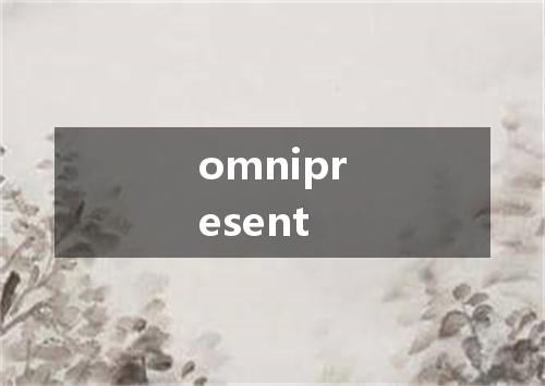 omnipresent是什么意思