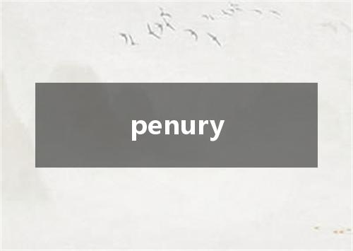 penury是什么意思
