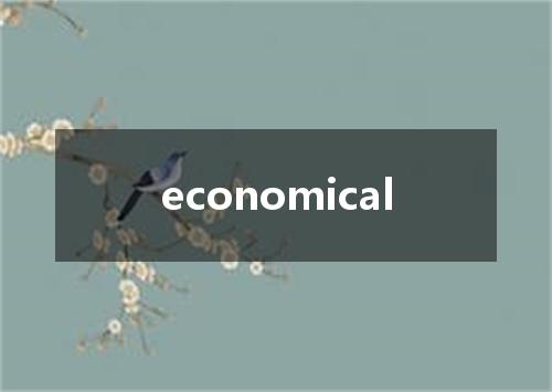 economical是什么意思