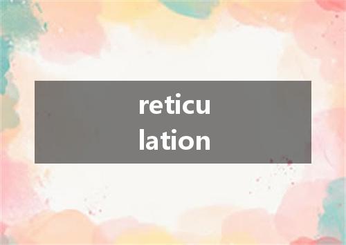 reticulation是什么意思
