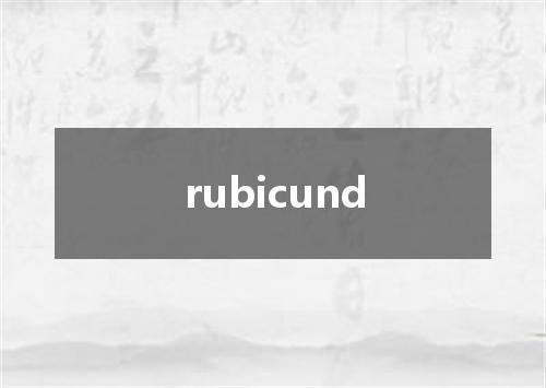 rubicund是什么意思