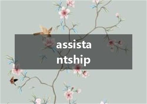 assistantship是什么意思