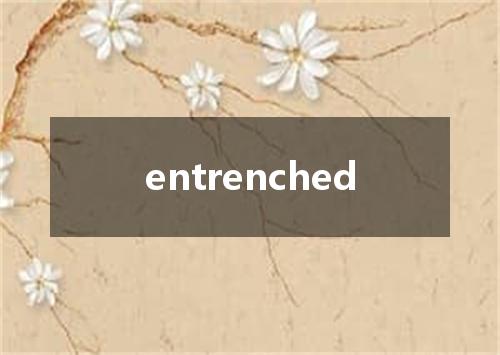 entrenched是什么意思