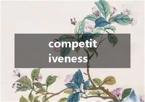 competitiveness是什么意思