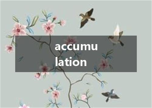 accumulation是什么意思