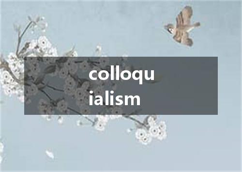 colloquialism是什么意思