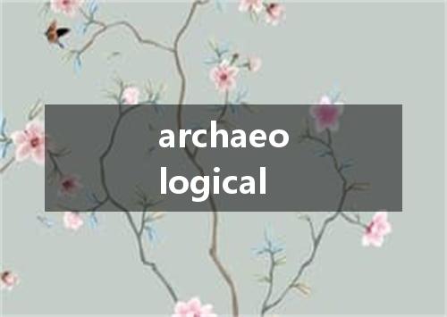 archaeological是什么意思