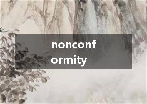 nonconformity是什么意思