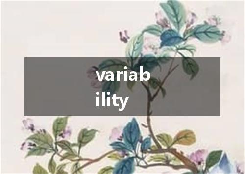 variability是什么意思