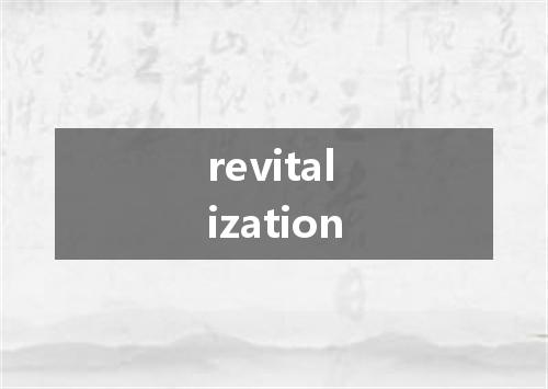 revitalization是什么意思