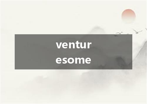 venturesome是什么意思