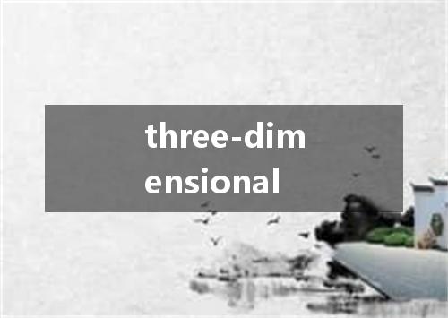 three-dimensional是什么意思