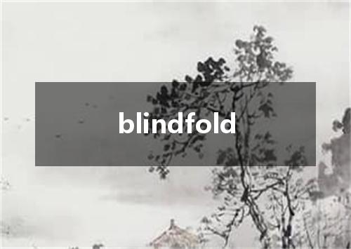 blindfold是什么意思