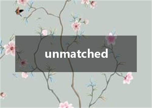 unmatched是什么意思