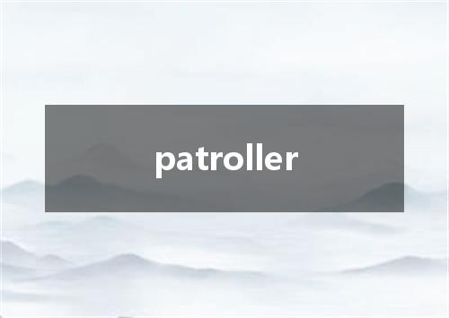 patroller是什么意思