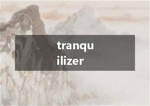 tranquilizer是什么意思