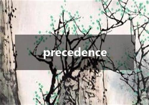 precedence是什么意思
