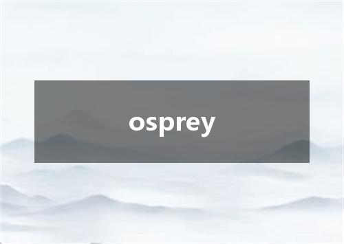 osprey是什么意思