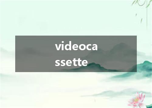 videocassette是什么意思