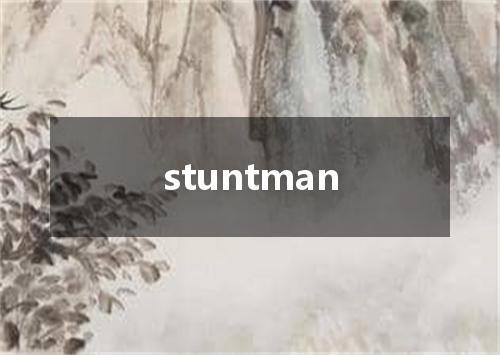 stuntman是什么意思