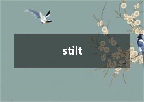 stilt是什么意思