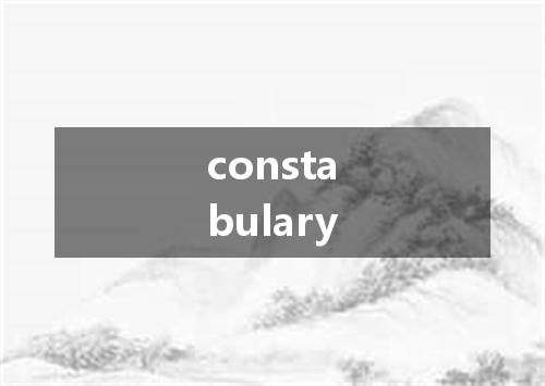 constabulary是什么意思