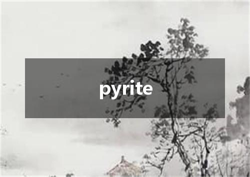 pyrite是什么意思
