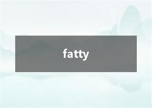 fatty是什么意思