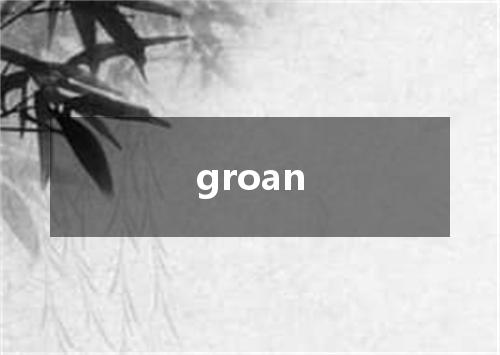 groan是什么意思