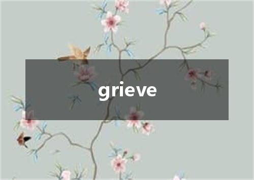 grieve是什么意思
