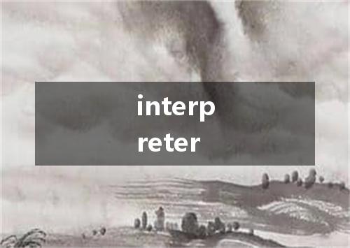 interpreter是什么意思
