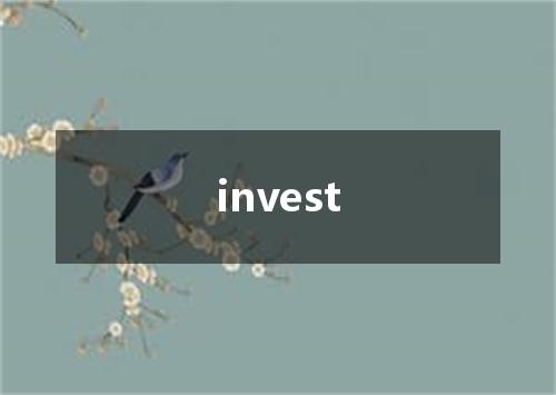 invest是什么意思