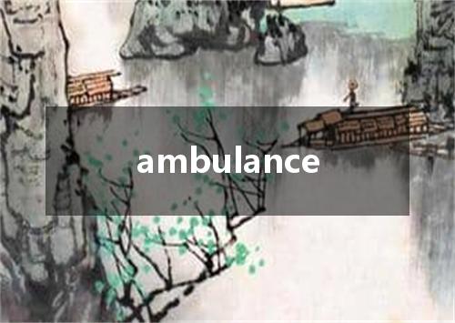 ambulance是什么意思