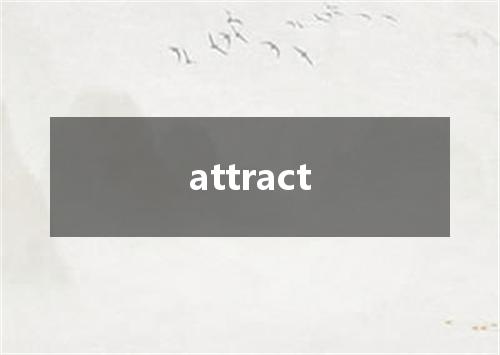 attract是什么意思